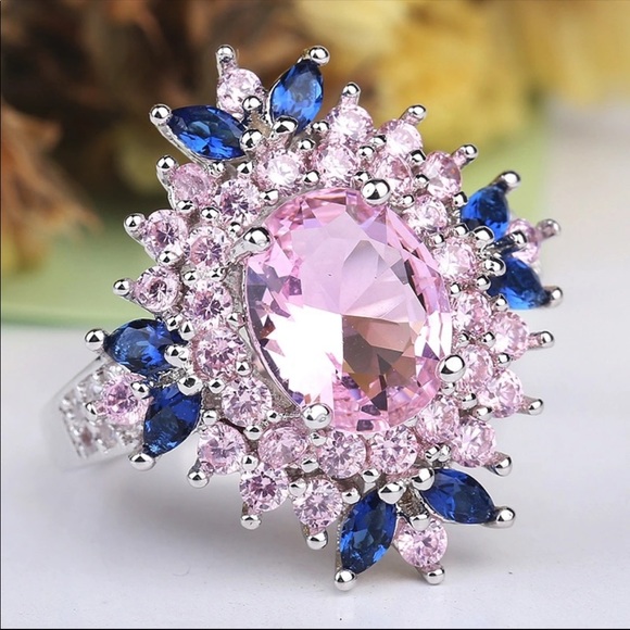 Jewelry - Silver CZ Big Flower Ring